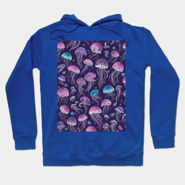 Jellyfish Pattern Hoodie by likbatonboot